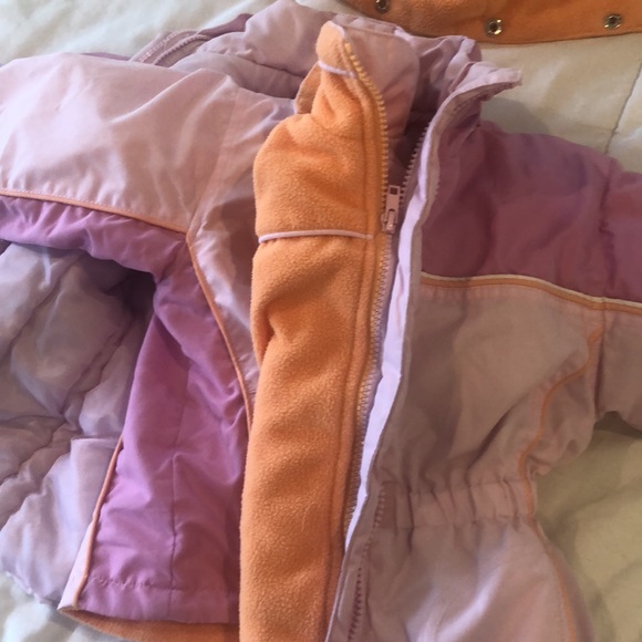 Girls pink 2 piece winter coat and fleece jacket, 3T. - Picture 4 of 16